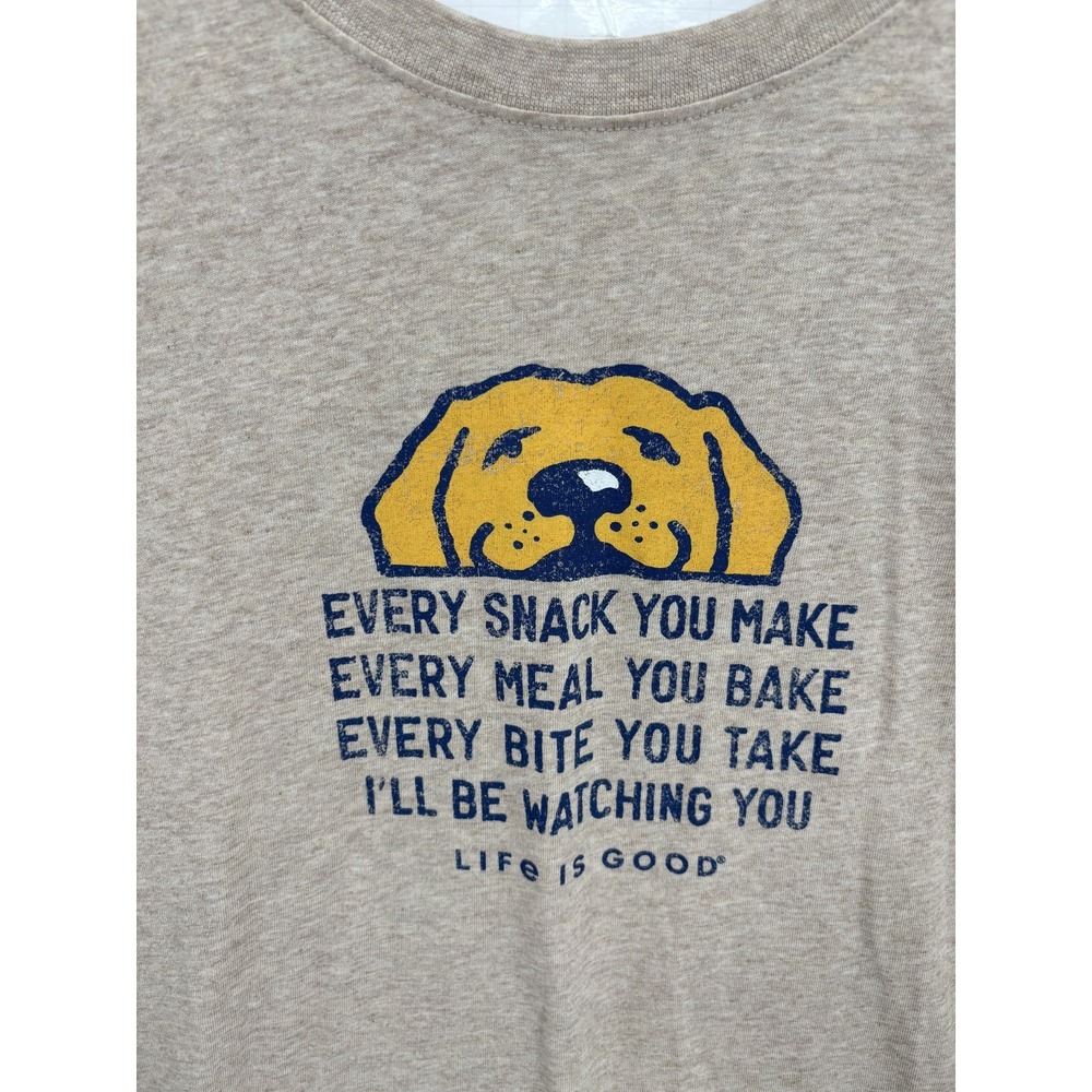 Life is Good Men's I'll Be Watching Dog Long Sleeve Crusher Tee, 3XL, NWT!!